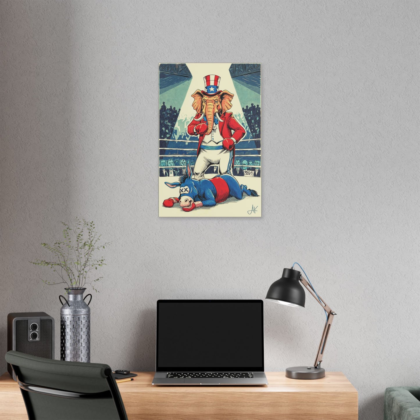 "Brutal Woke Knockout 2024", Stretched Classic Canvas Print