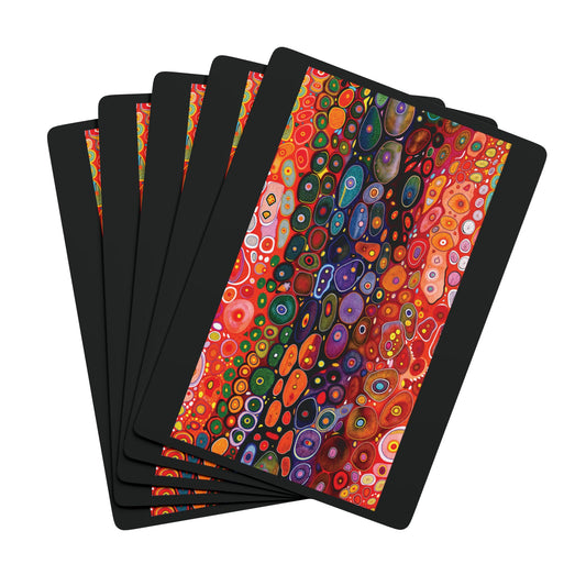 "Butterfly Colors", Fine Abstract Art Playing Cards (Void Black)