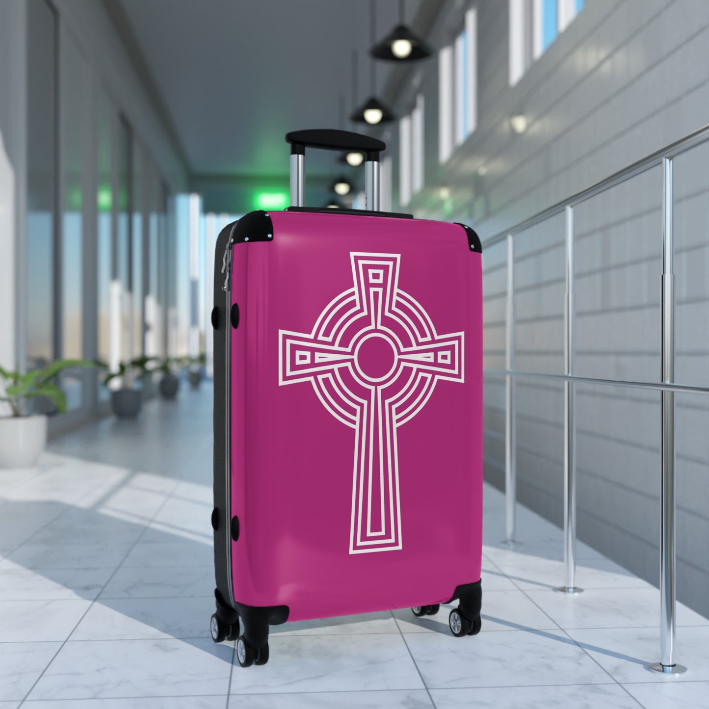 "A Simple High Cross", Suitcases (Dark Pink)