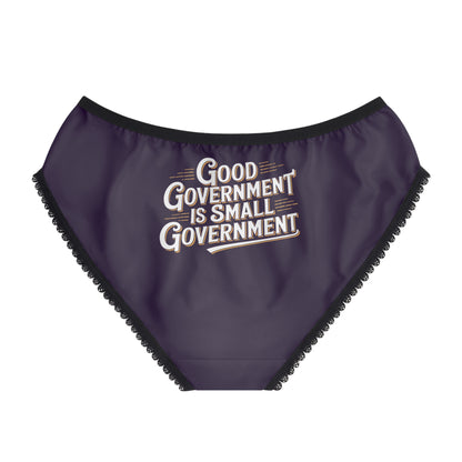 "Good Government is Small Government", Women's Briefs (Academic Purple)