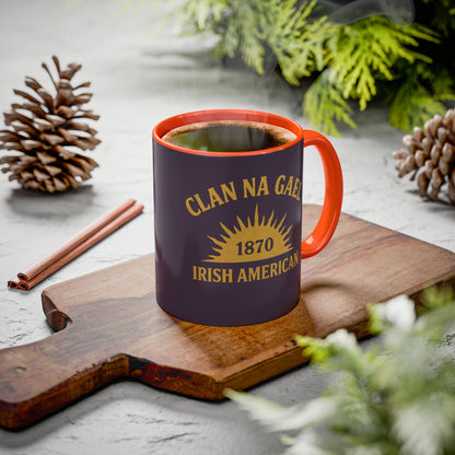 "Clan na Gael - Irish American", Colorful Mugs (11oz, 15oz) (Purple Verbena)