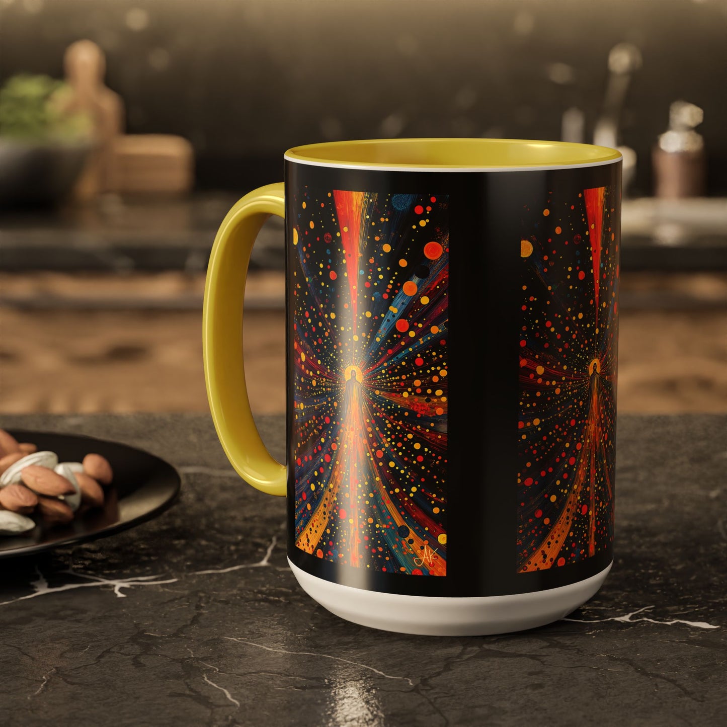 "Illuminated by Grace - 2 Corinthians 4:6", Colorful Mugs (11oz & 15oz)