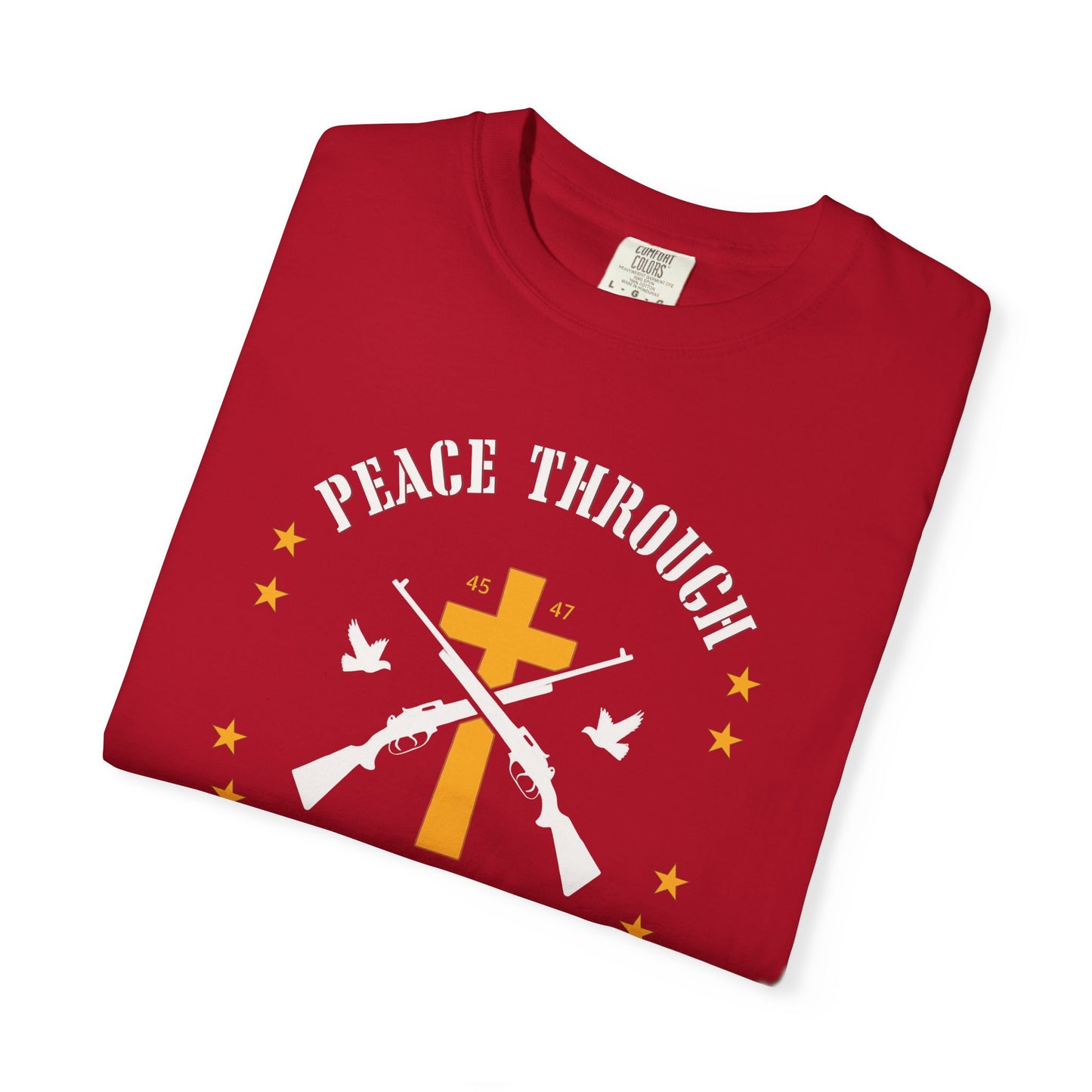 "Peace Through Strength" #01, Unisex T-shirt