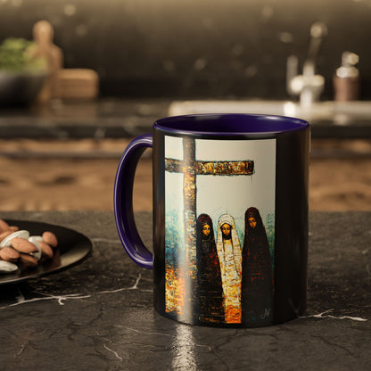 "At-the-Foot of the Cross - John 19:25", Colorful Mugs (11oz & 15oz)