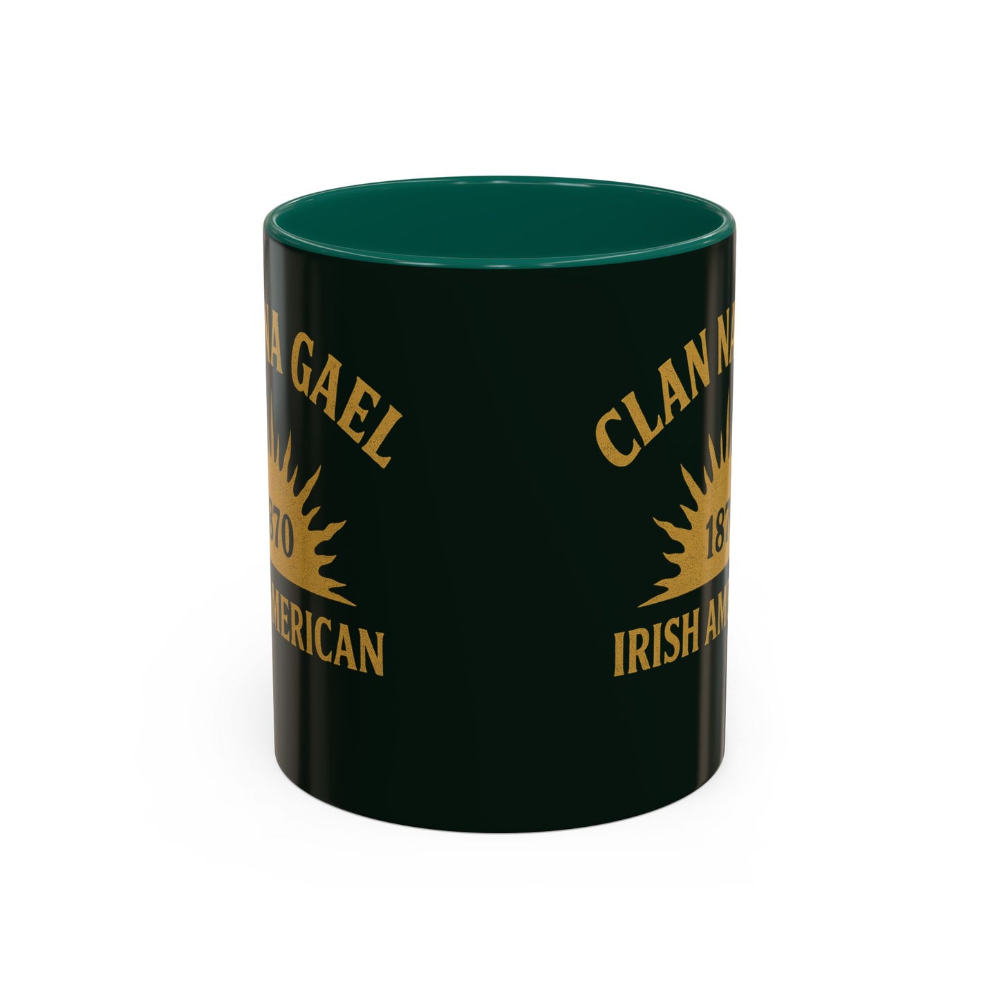 "Clan na Gael - Irish American", Colorful Mugs (11oz, 15oz) (Túath Green)
