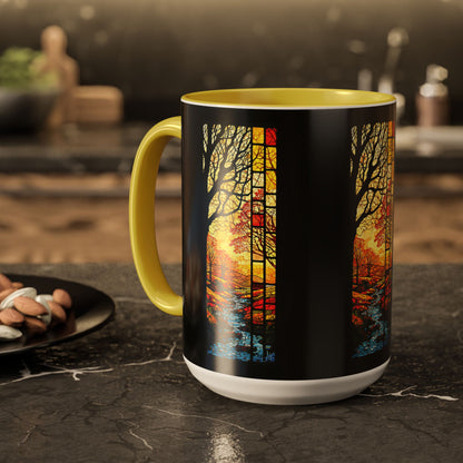 "Realization at 5", Colorful Mugs (11oz, 15oz)