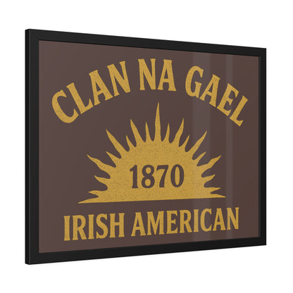 "Clan na Gael - Irish American", Framed Paper Poster (Wild Boar Brown)