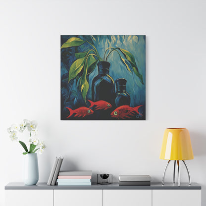 "Still Life: Goldfish", Fine Art Matte Canvas, Stretched, 1.25"
