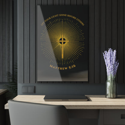 "Matthew 5:16 Sunburst", Fine Art Acrylic Wall Prints (French Cleat Hanging)