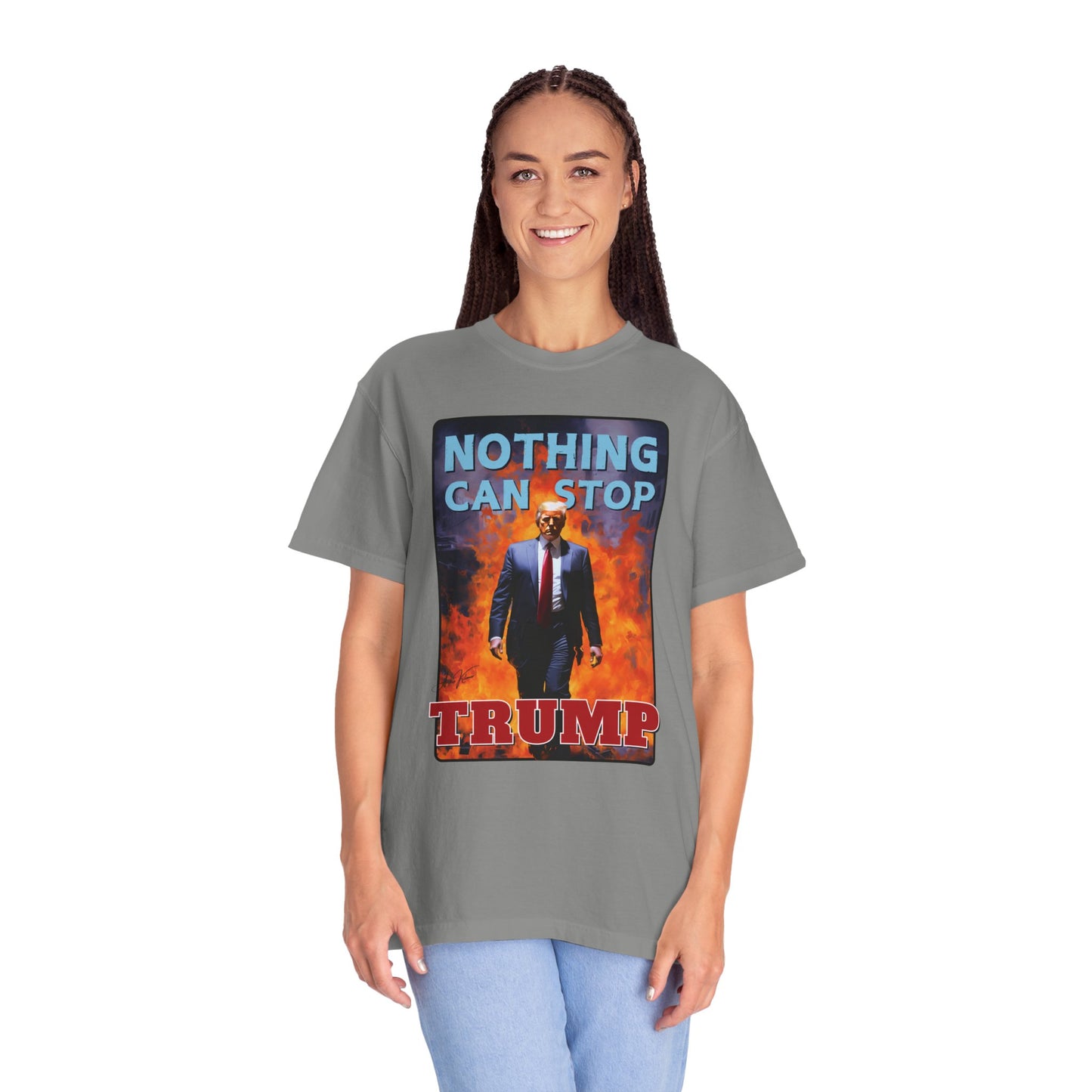 "Nothing Can Stop Trump", Unisex T-shirt (Light Colors)