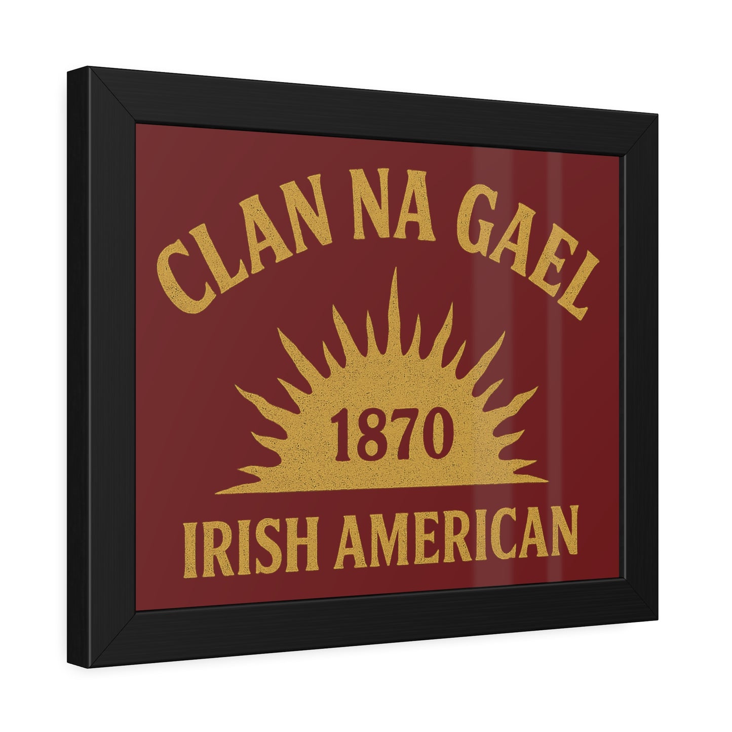 "Clan na Gael - Irish American", Framed Paper Poster (Palladius Red)