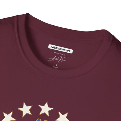 "Trump 45-47 Circle of Stars", Unisex Softstyle T-Shirt