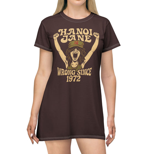 "Hanoi Jane", T-Shirt Dress (Mahogany)