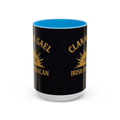 "Clan na Gael - Irish American", Colorful Mugs (11oz, 15oz) (Raven Black)