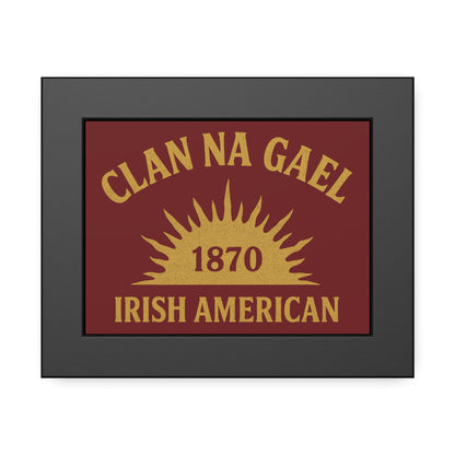 "Clan na Gael - Irish American", Framed Paper Poster (Palladius Red)