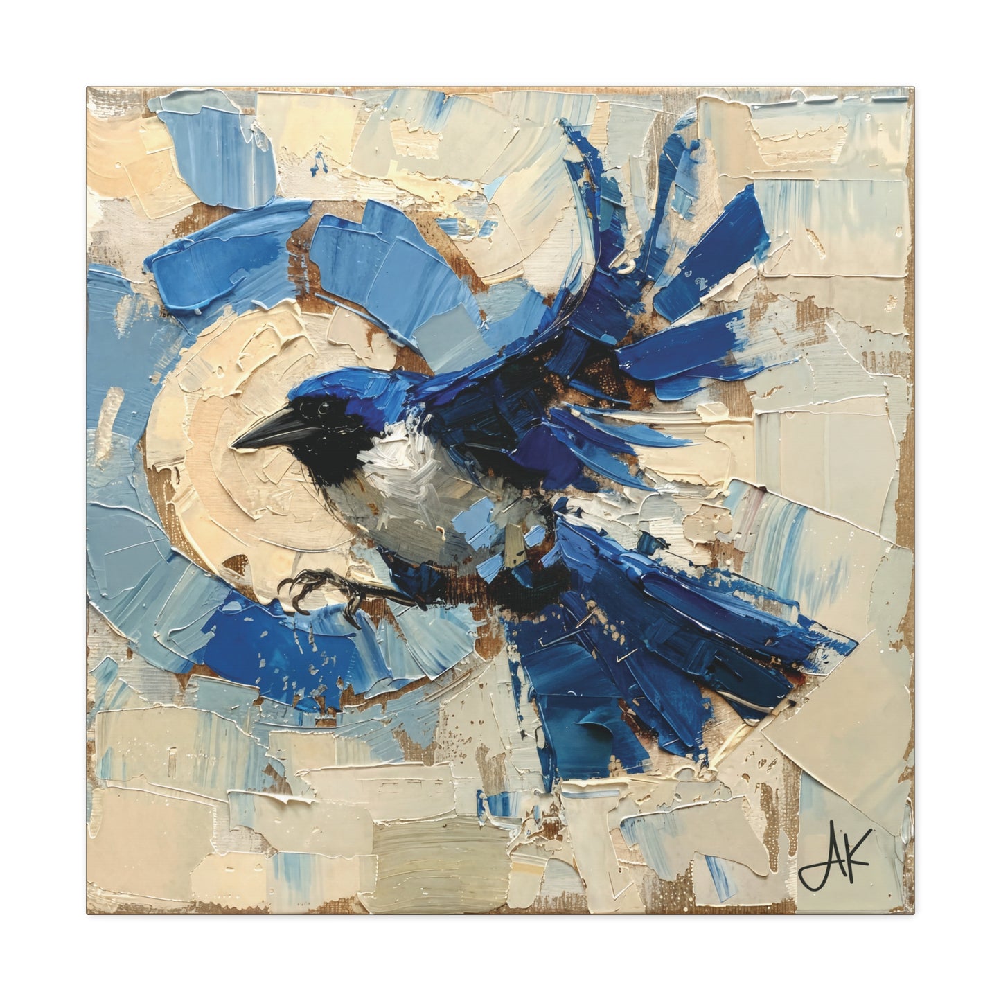 "Liberty Blue Bird", Fine Art Matte Canvas, Stretched, 1.25"