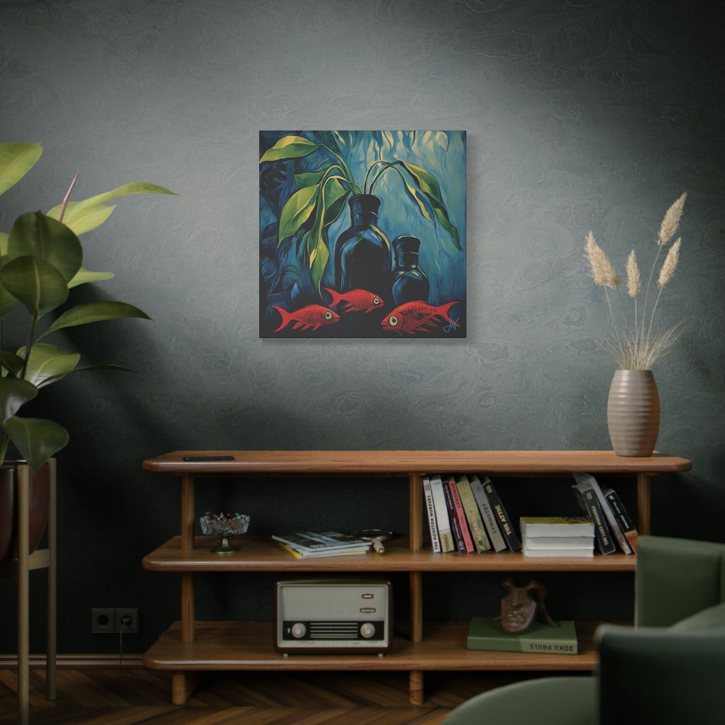 "Still Life: Goldfish", Fine Art Matte Canvas, Stretched, 1.25"