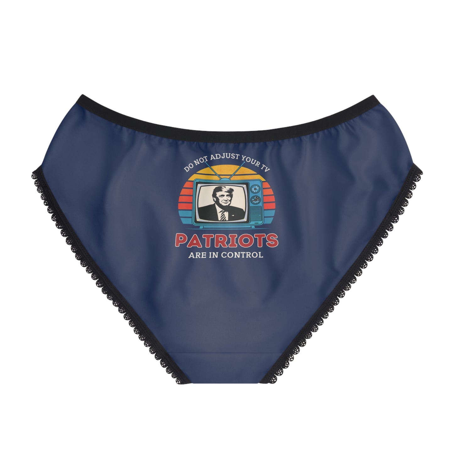 "Patriots are in Control" #01, Women's Briefs (Old Glory Blue)