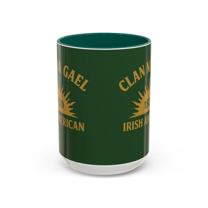 "Clan na Gael - Irish American", Colorful Mugs (11oz, 15oz) (Brithemain Green)