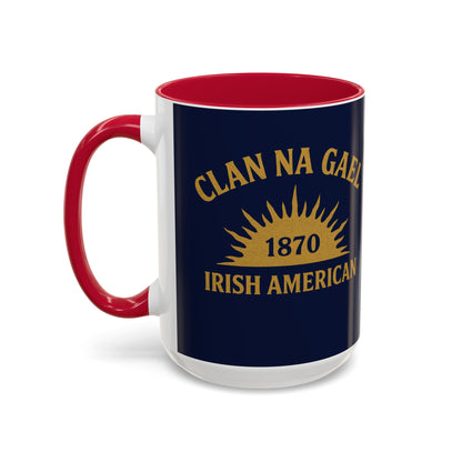 "Clan na Gael - Irish American", Colorful Mugs (11oz, 15oz) (Mariana Blue)