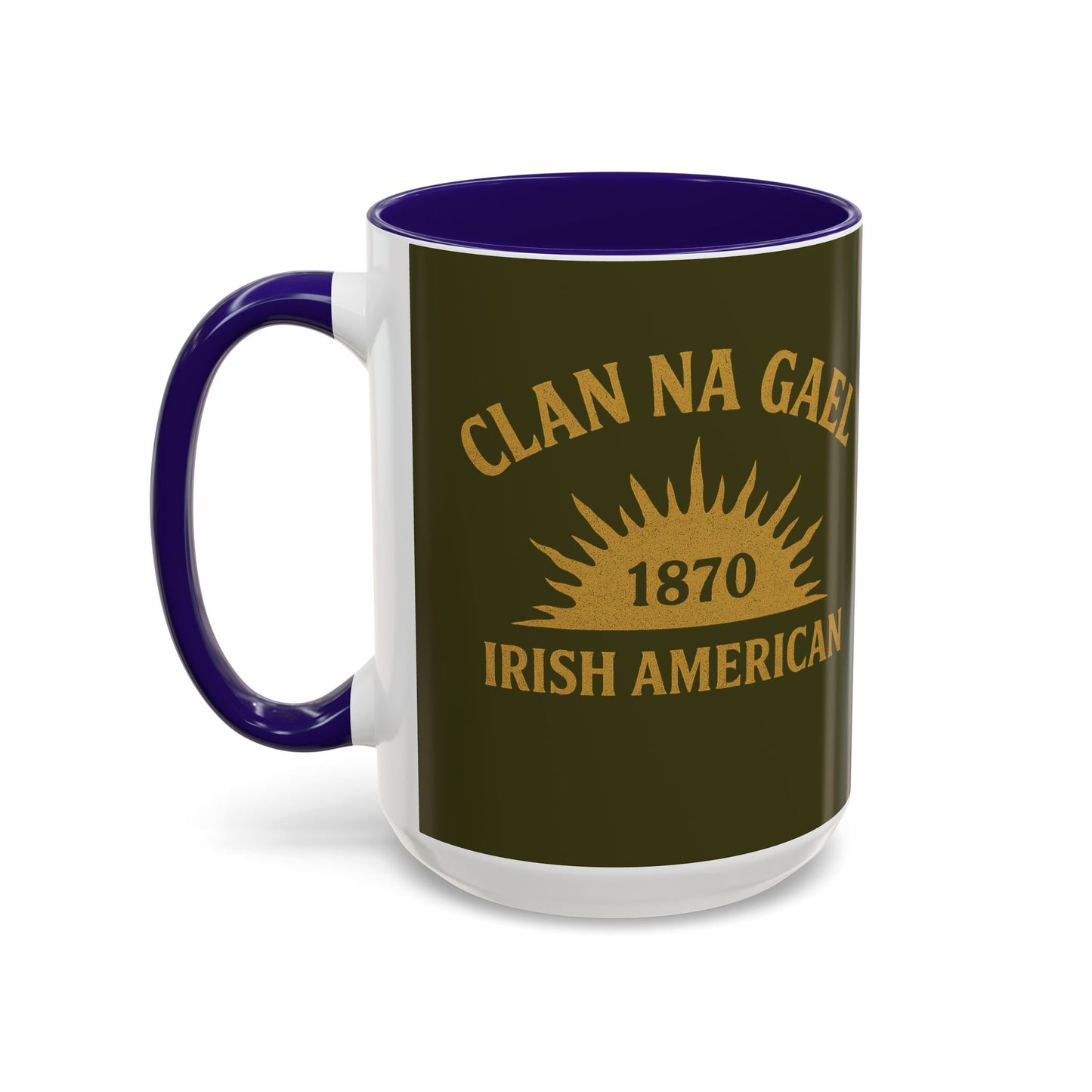 "Clan na Gael - Irish American", Colorful Mugs (11oz, 15oz) (Fianna Green)