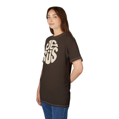 "Retro Jesus", Unisex T-shirt (Granite Brown)
