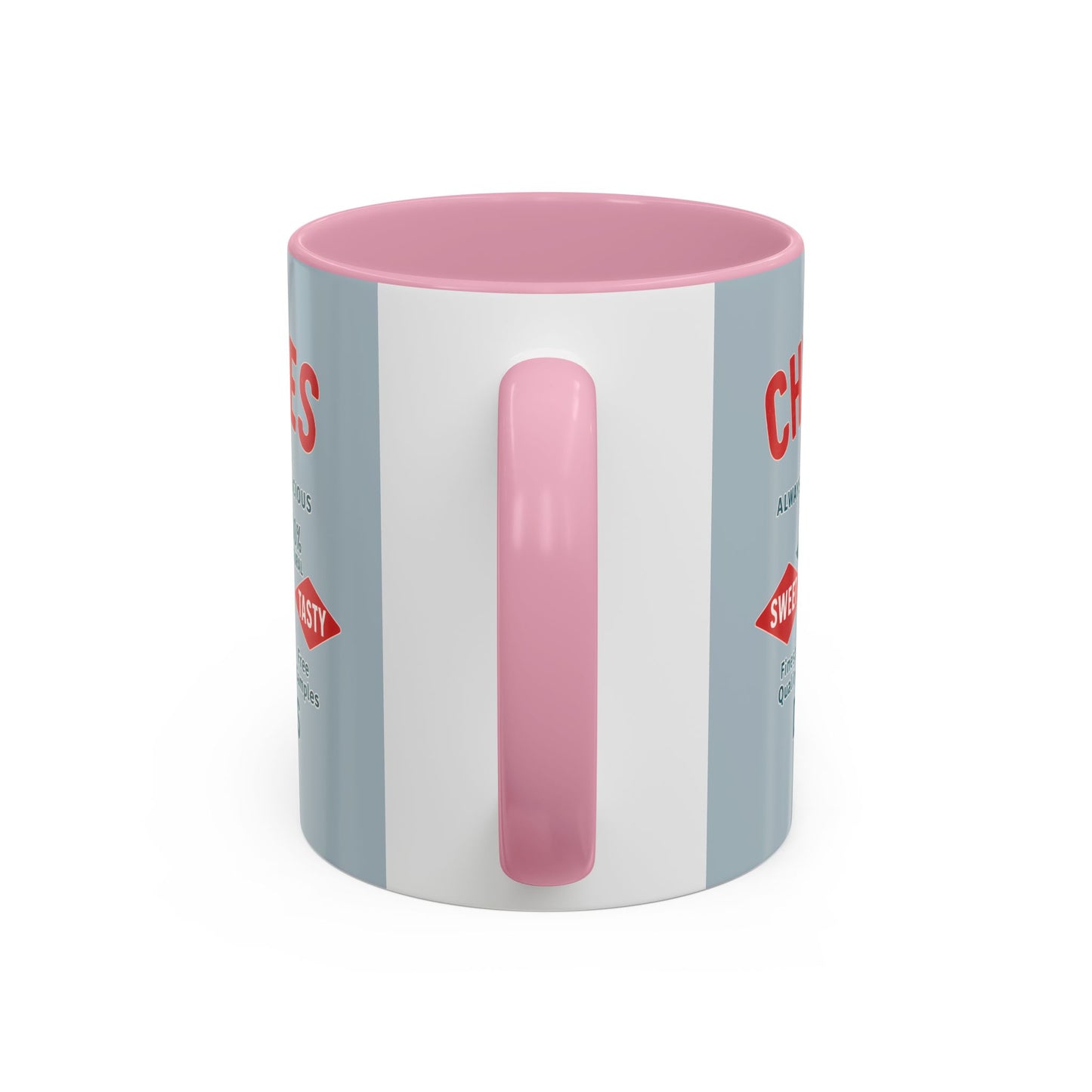 "Delicious Cherries", Colorful Mugs (11oz, 15oz) (Washed Silver-Blue)