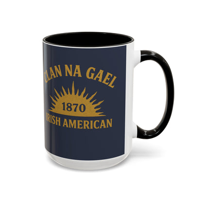 "Clan na Gael - Irish American", Colorful Mugs (11oz, 15oz) (Blue Burka Grey)