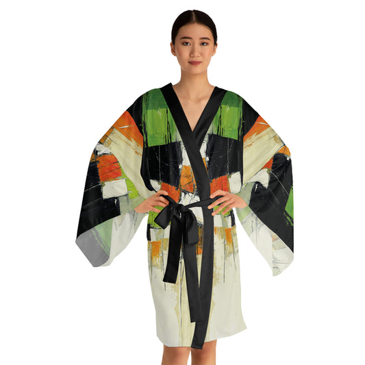 "Abstract 532", Long Sleeve Kimono Robe