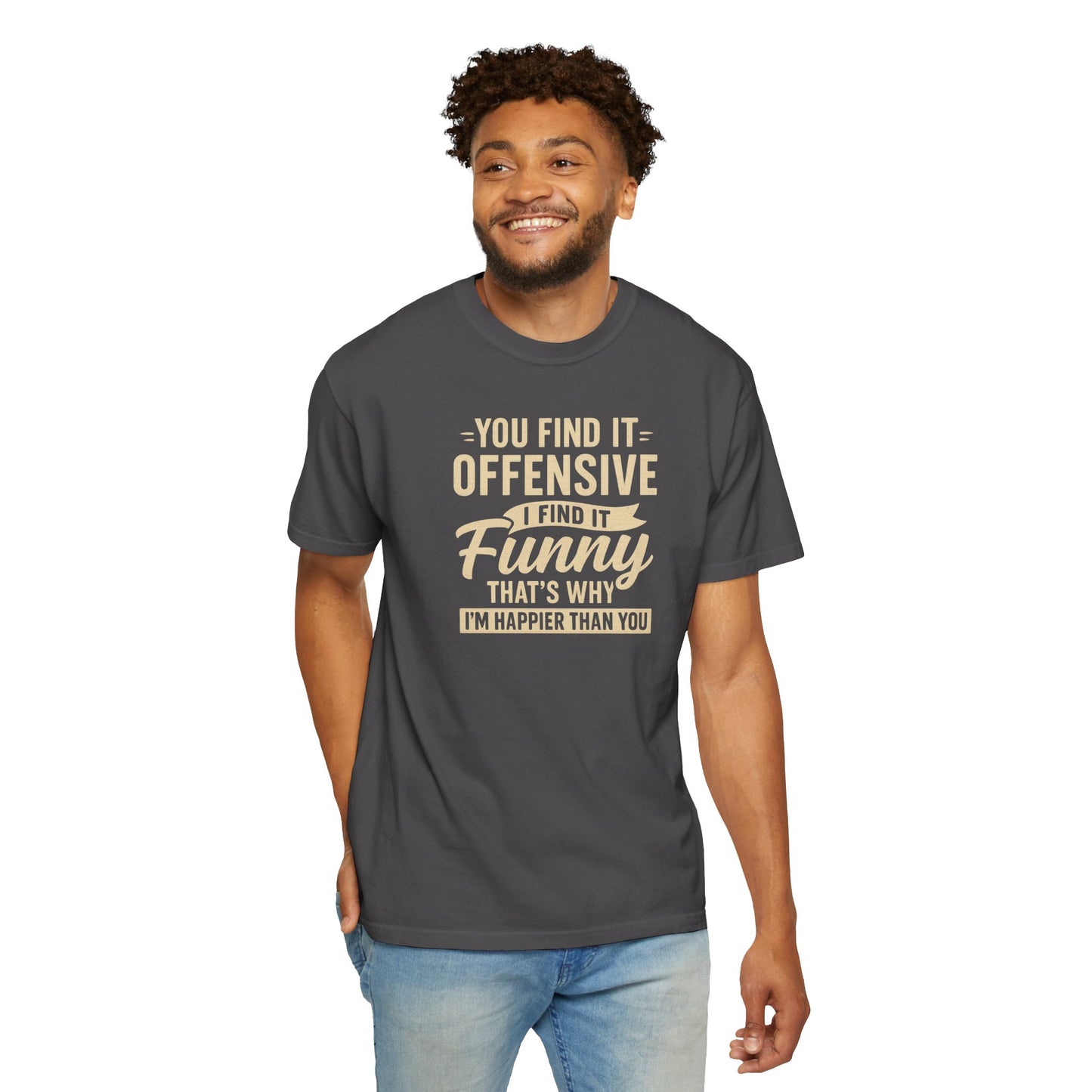 "Happier Than You", Unisex T-shirt (Black and dark colors)