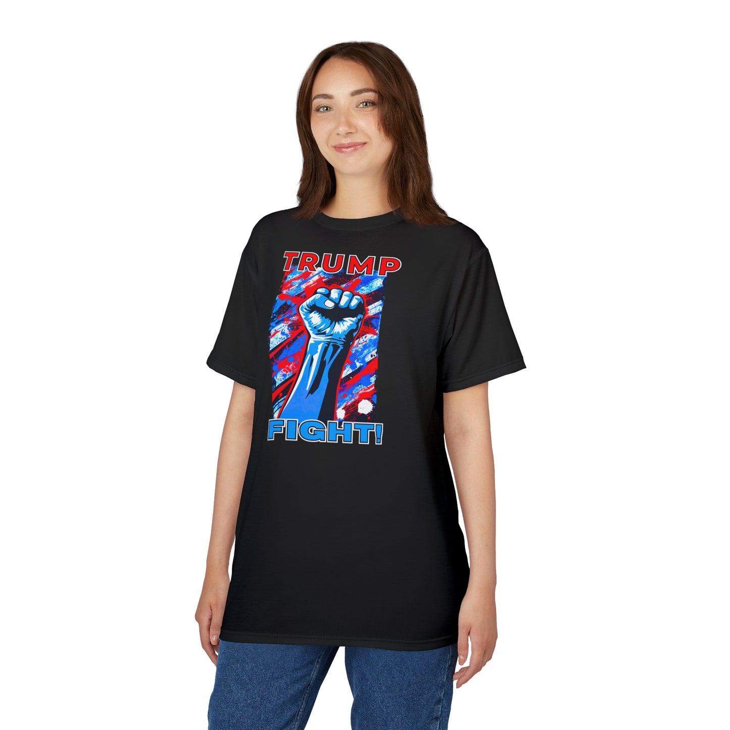 "TRUMP FIGHT!", Unisex T-shirt (Black)