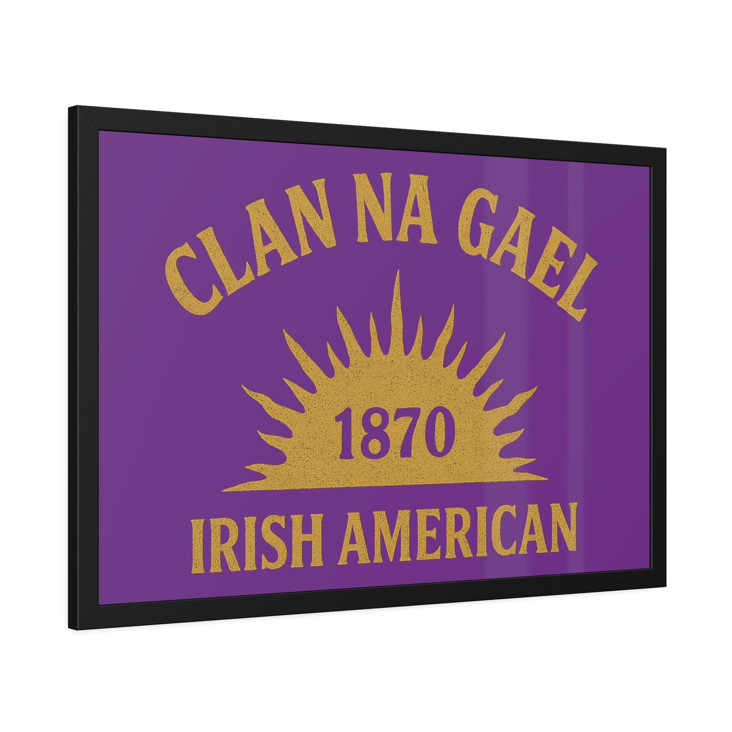 "Clan na Gael - Irish American", Framed Paper Poster (Vesper Violet)