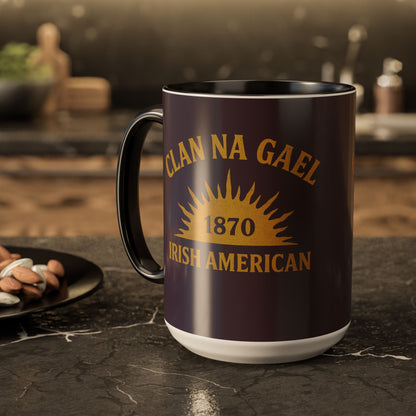 "Clan na Gael - Irish American", Colorful Mugs (11oz, 15oz) (Purple Verbena)