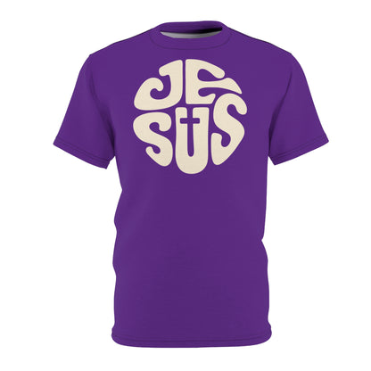 "Retro Jesus", Unisex T-shirt (Storm Purple)