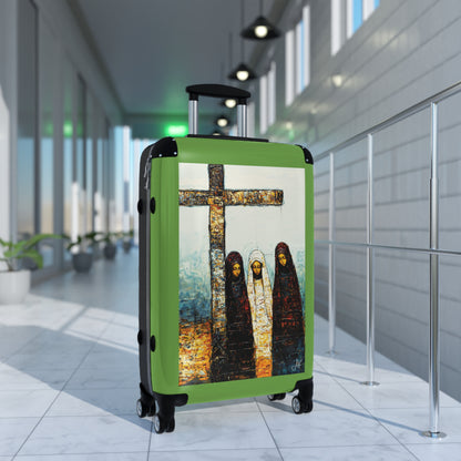 "At-the-Foot of the Cross - John 19:25", Suitcases (Light Green)