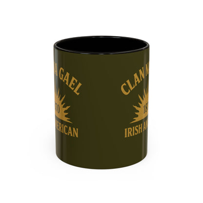 "Clan na Gael - Irish American", Colorful Mugs (11oz, 15oz) (Fianna Green)