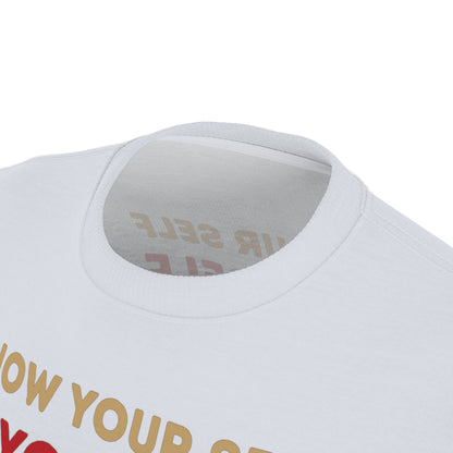 "Know Your Self", Unisex T-shirt (Inked Silk Grey)