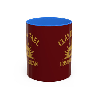 "Clan na Gael - Irish American", Colorful Mugs (11oz, 15oz) (Palladius Red)