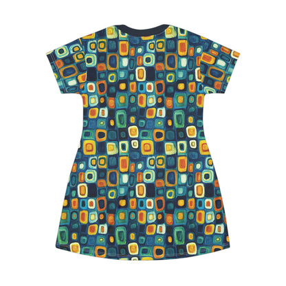 "Soul Mosaic", T-Shirt Dress (Birlinn Blue Collar)