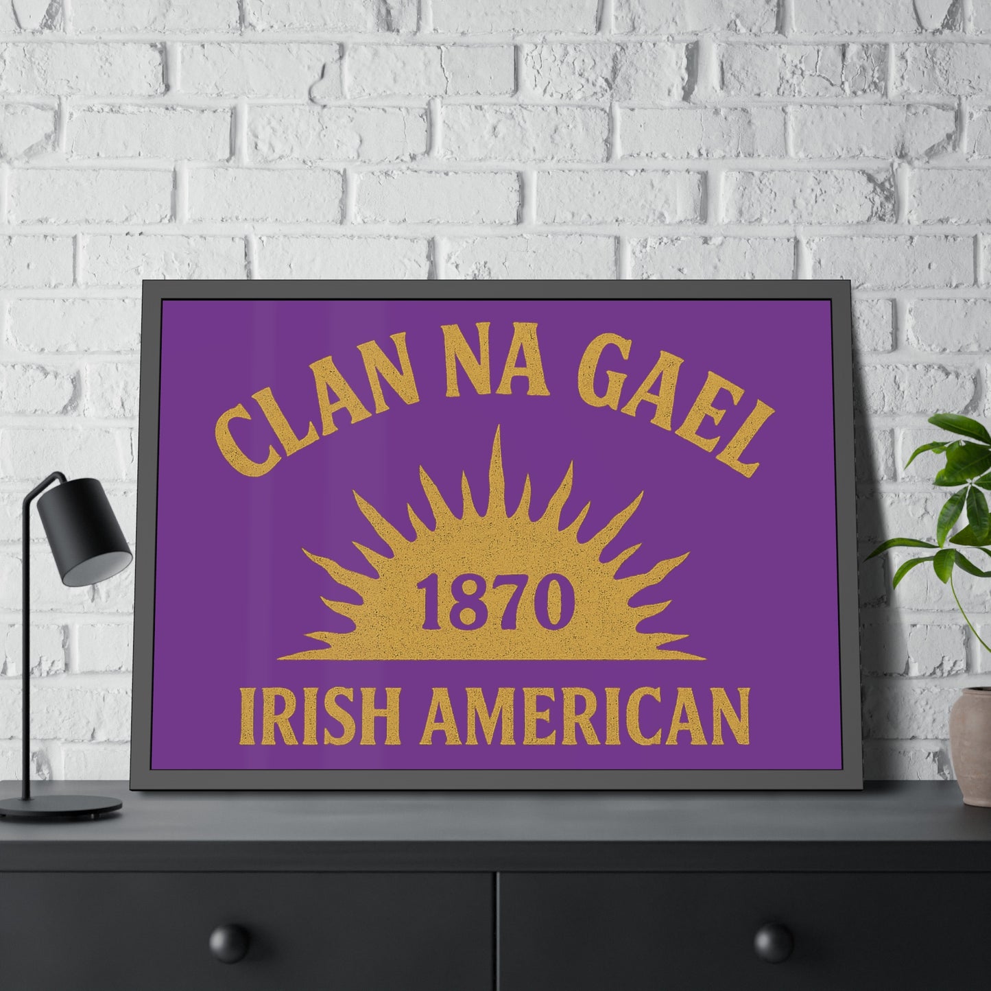 "Clan na Gael - Irish American", Framed Paper Poster (Vesper Violet)