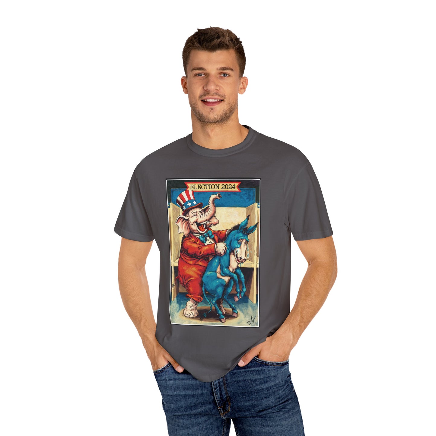 "MAGA Spanked the Donkeys 2024", Unisex T-shirt (Dark Colors)
