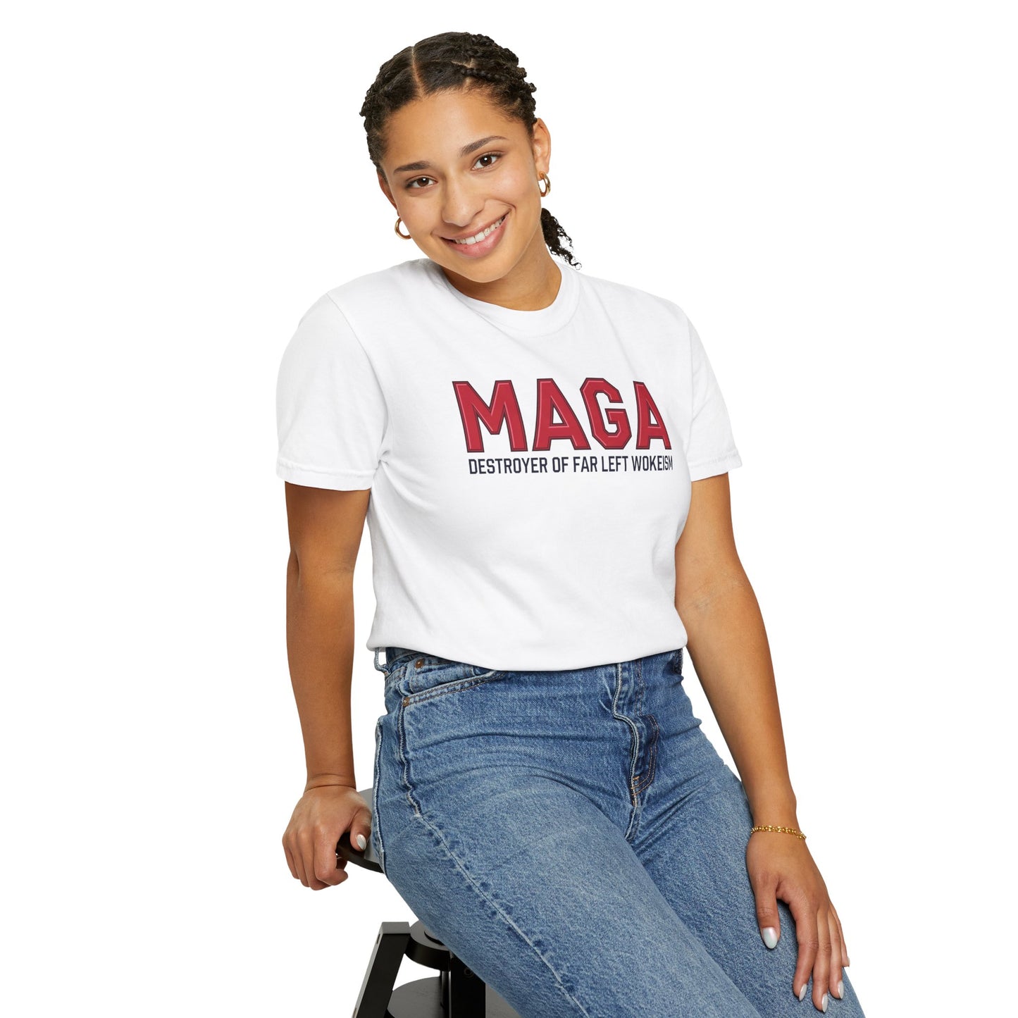 "MAGA - Destroyer of Far Left Wokeism", Unisex T-shirt