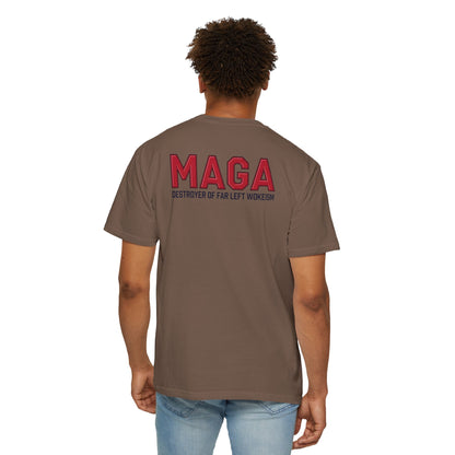 "MAGA - Destroyer of Far Left Wokeism", Unisex T-shirt