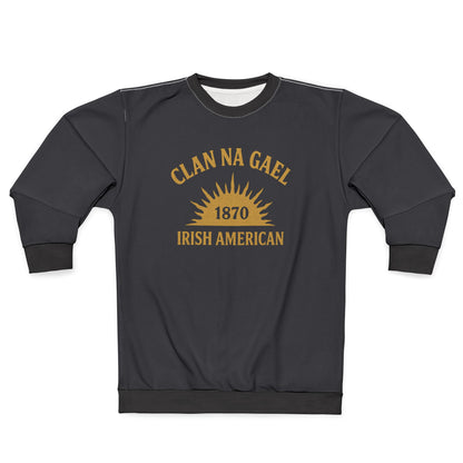 "Clan na Gael - Irish American", Unisex Sweatshirt (Black Denim)