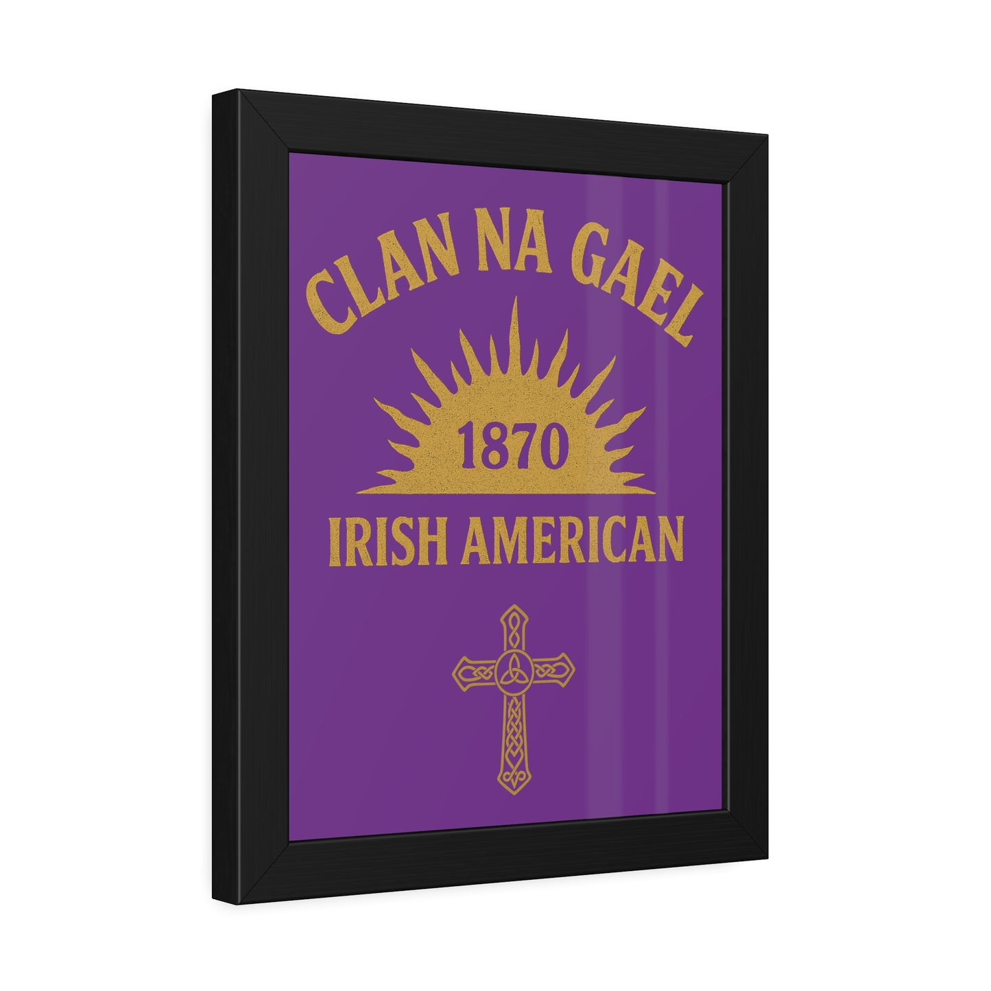 "Clan na Gael - Irish American", Framed Paper Poster (Vesper Violet)