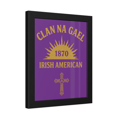 "Clan na Gael - Irish American", Framed Paper Poster (Vesper Violet)