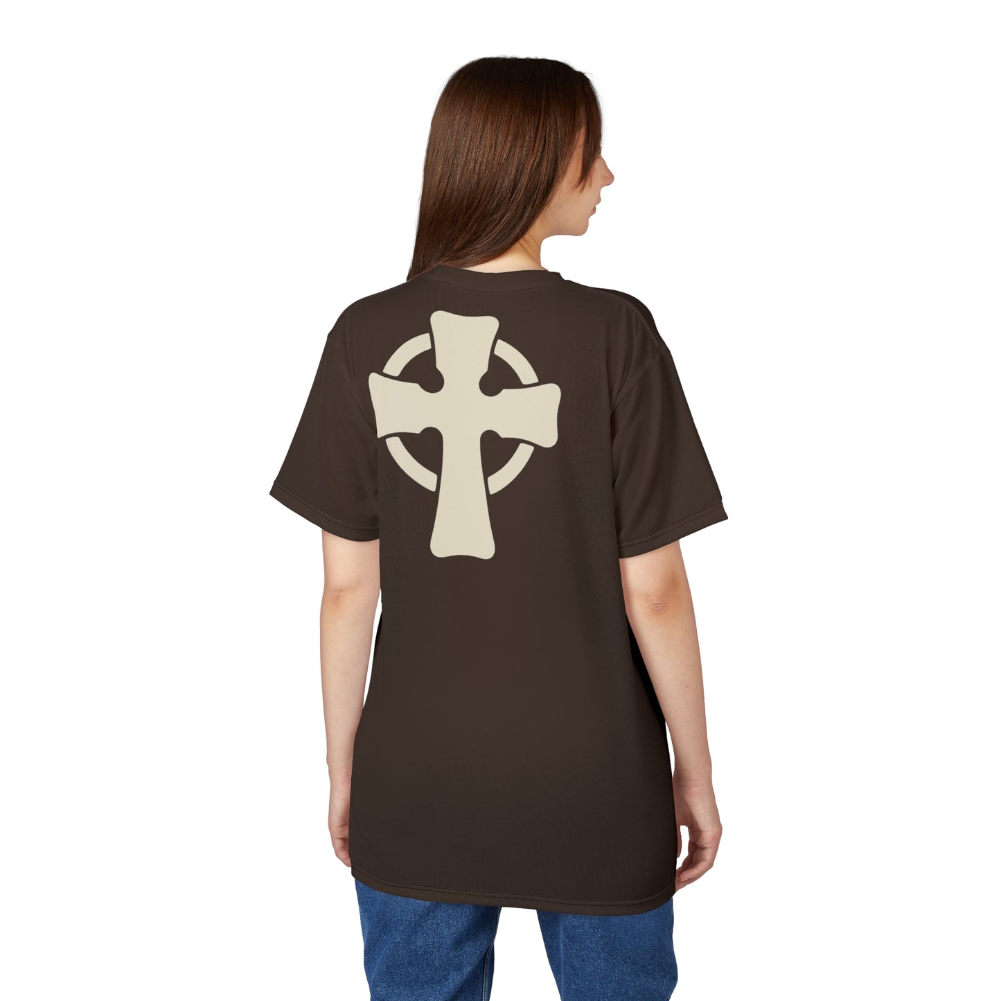 "Retro Jesus", Unisex T-shirt (Granite Brown)