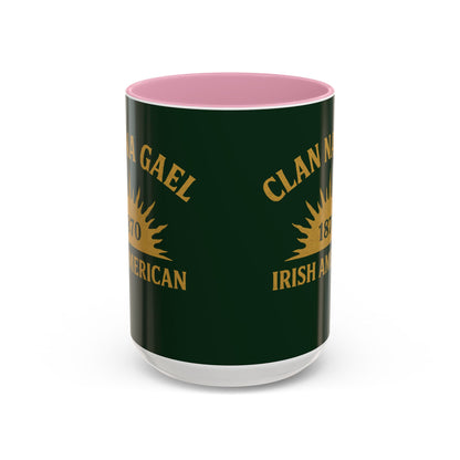 "Clan na Gael - Irish American", Colorful Mugs (11oz, 15oz) (Fenian Green)
