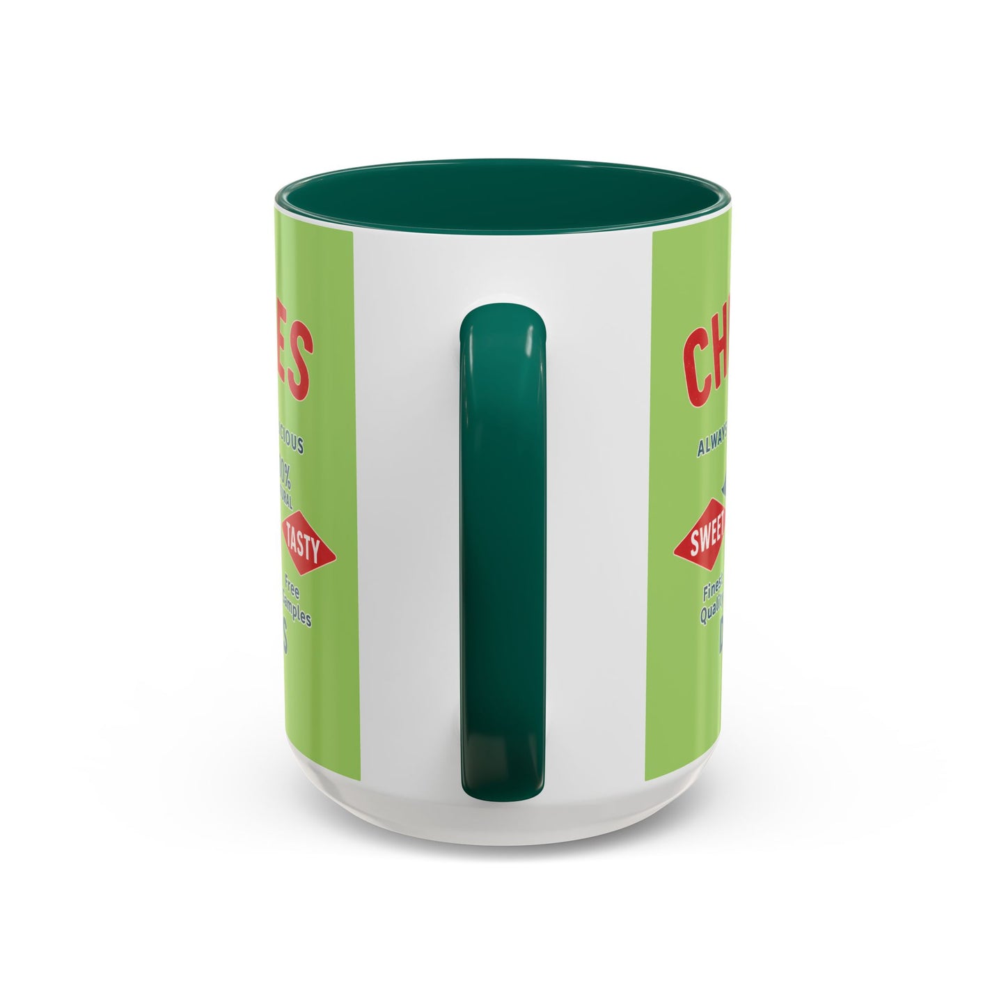 "Delicious Cherries", Colorful Mugs (11oz, 15oz) (Orchard Lime)