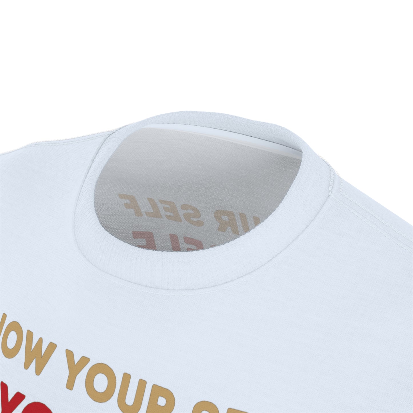 "Know Your Self", Unisex T-shirt (Pilgrim Blue)